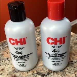 2 New  Chi hair products Infa Thermal protection treatment, Moisturizing shampoo